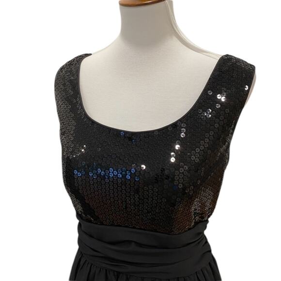 Vintage Black Cocktail Dress 16 Formal Homecoming Plus Size Dress Retro 50s - Picture 4 of 17